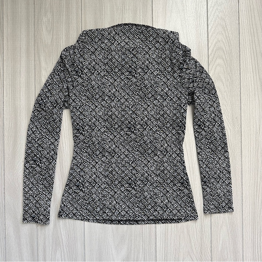 Alfani Long sleeve women’s blouse career black, and white - Picture 2 of 3